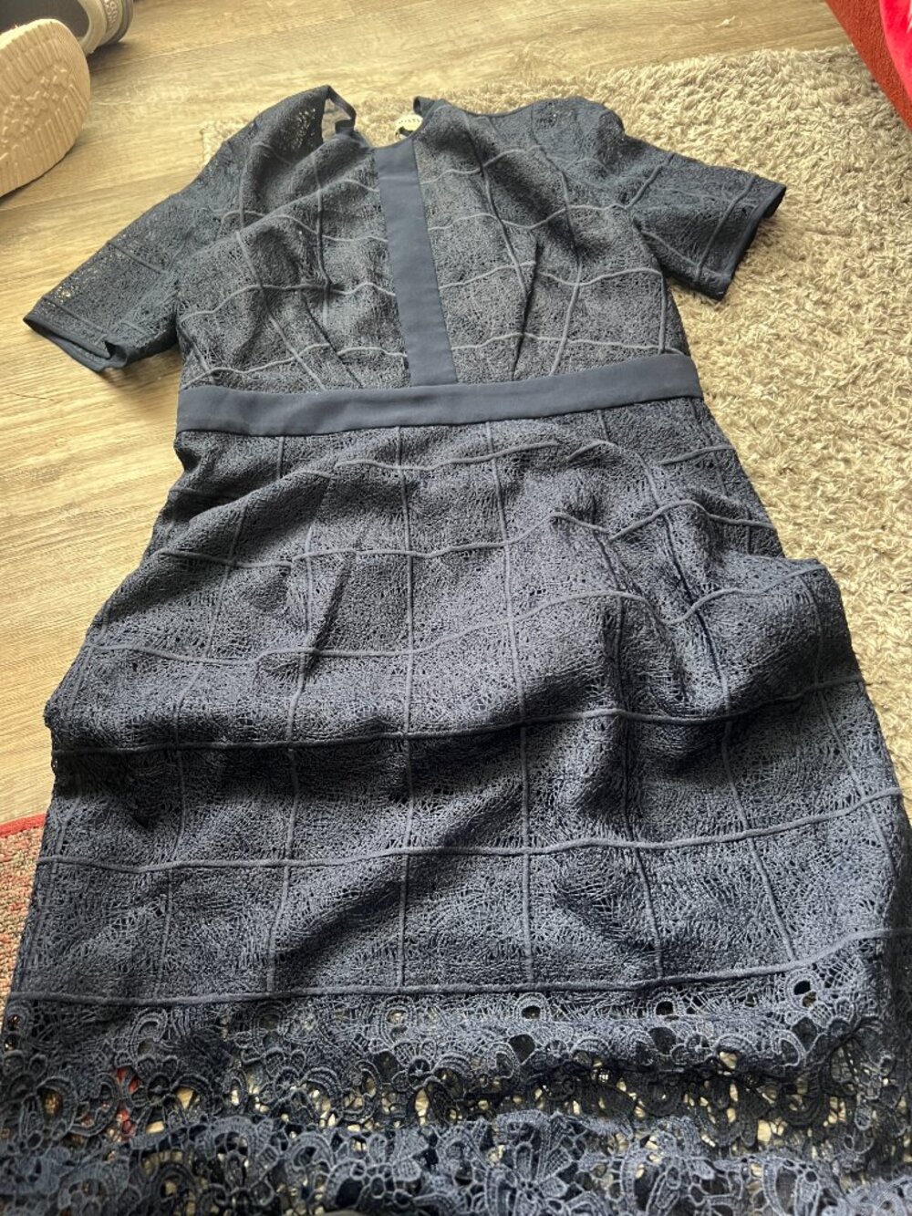Whistles short sleeve navy dress size 10 - Picture 4 of 8